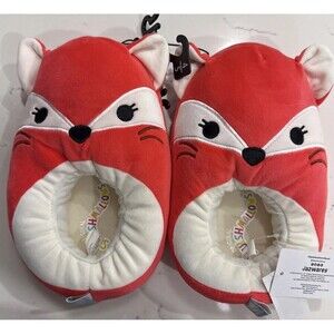 Squishmallows Fifi the Fox Plush Slippers Youth Size 2-3 NEW